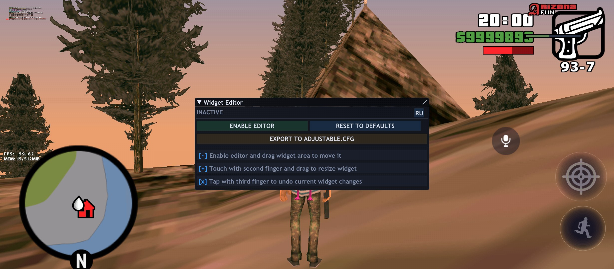 🎮 Widget Editor - Arizona Mods