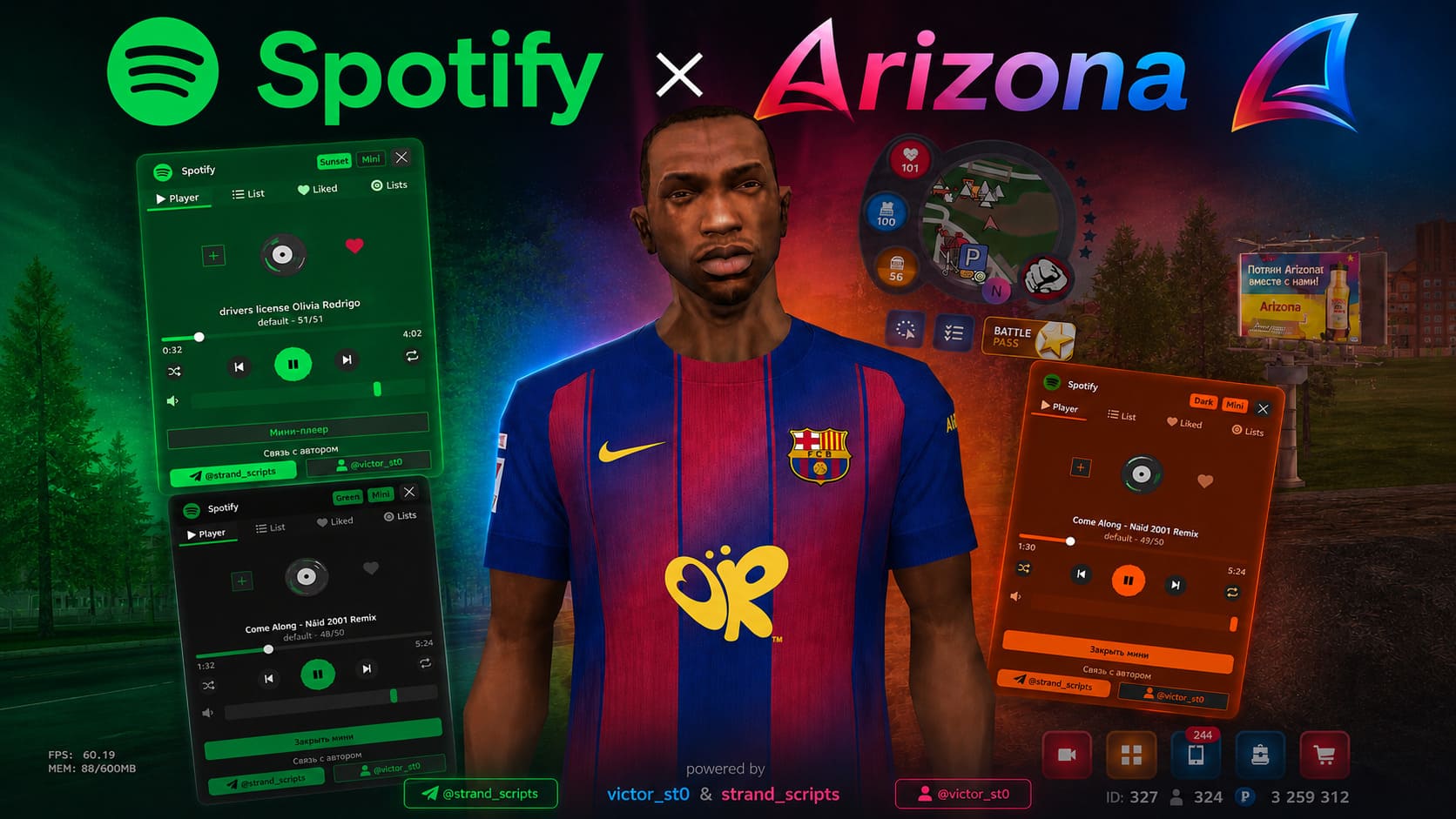 Spotify Arizona | Rodina Mobile  - Arizona Mods